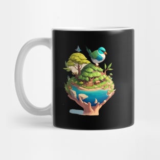 Save Earth Day World Environment Day Cute Bird Inspirational Gift Mug